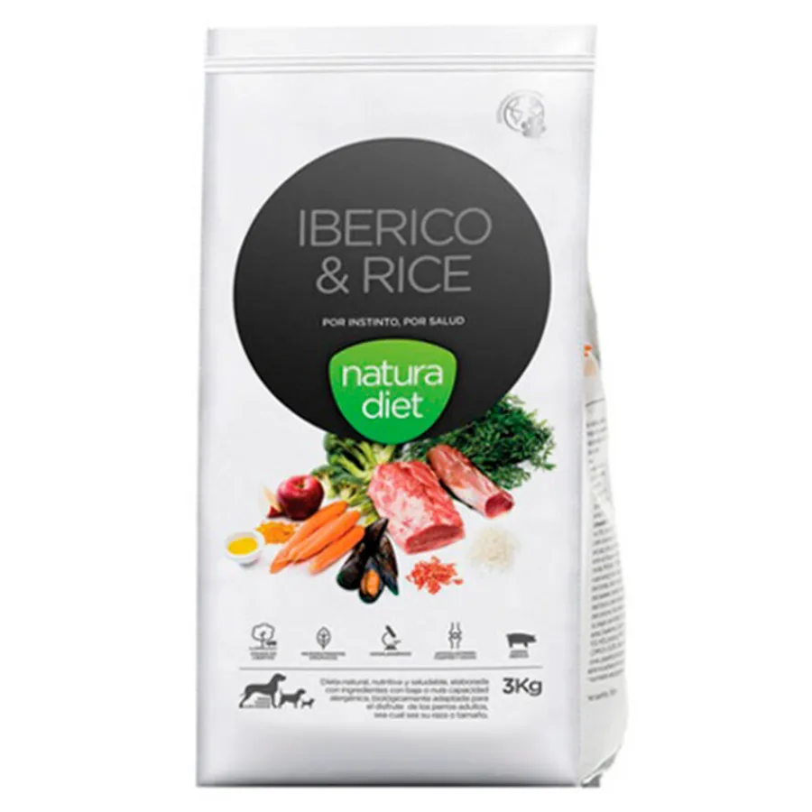 Natura Diet Ibérico y Arroz pienso para perros Discount