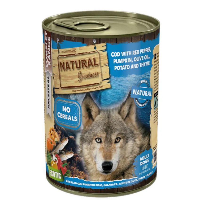 Natural Greatness Complet Ancestral Bacalao con Pimiento Rojo y Patatas lata para perros Outlet