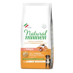 Natural Trainer Adult MediumyMaxi Sensitive Salmón pienso para perros Hot