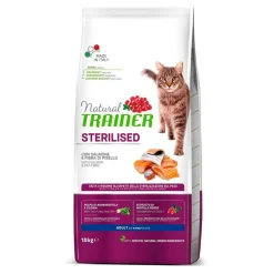 Natural Trainer Adult Sterilised Salmón pienso para gatos Clearance