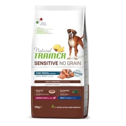 Natural Trainer Medium & Maxi Sensitive No Grain Trucha y Patatas pienso para perros