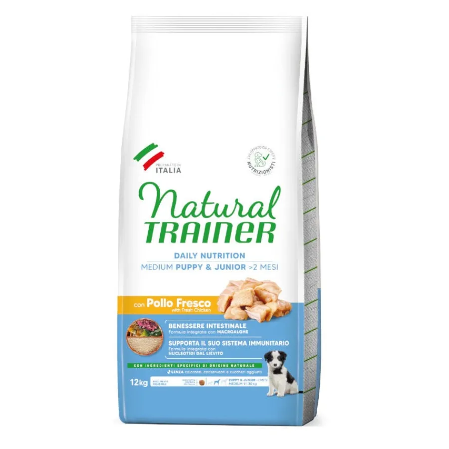 Natural Trainer Puppy&Junior Medium Pollo pienso para perros Discount