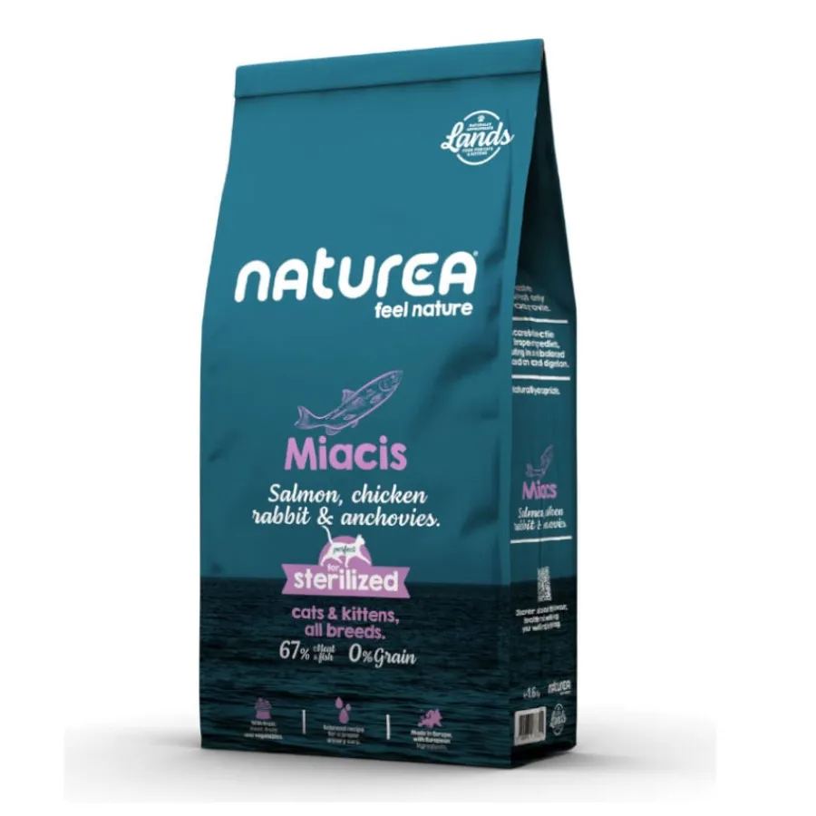 Naturea Lands Miacis Salmón con Pollo, Conejo y Anchoas pienso para gatos Best