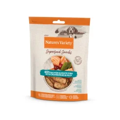Nature's Variety Barritas Salmón snacks superfood para perros Discount