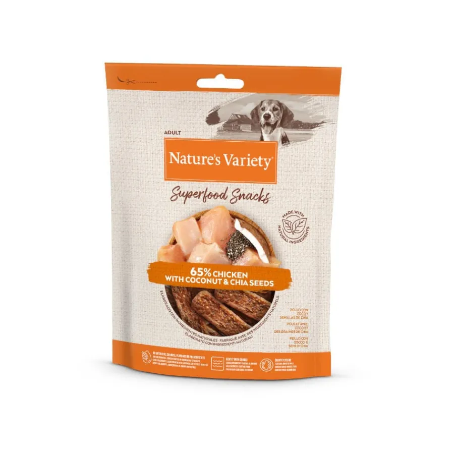 Nature's Variety Barritas Pollo snacks superfood para perros Outlet
