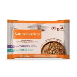Nature's Variety Bocaditos de Pavo y Atún Sobre en Salsa para gatos