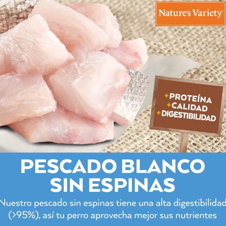 Nature's Variety Healthy Grains Adult Medium Maxi Pescado Blanco pienso para perros Best