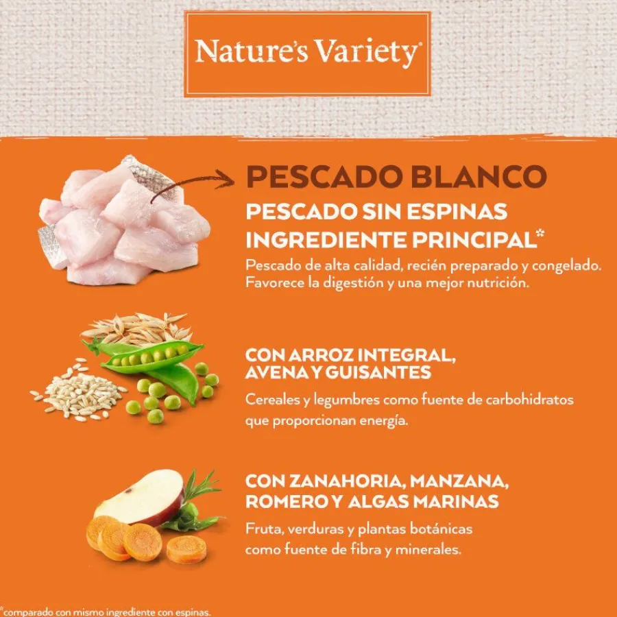 Nature's Variety Healthy Grains Adult Medium Maxi Pescado Blanco pienso para perros Best