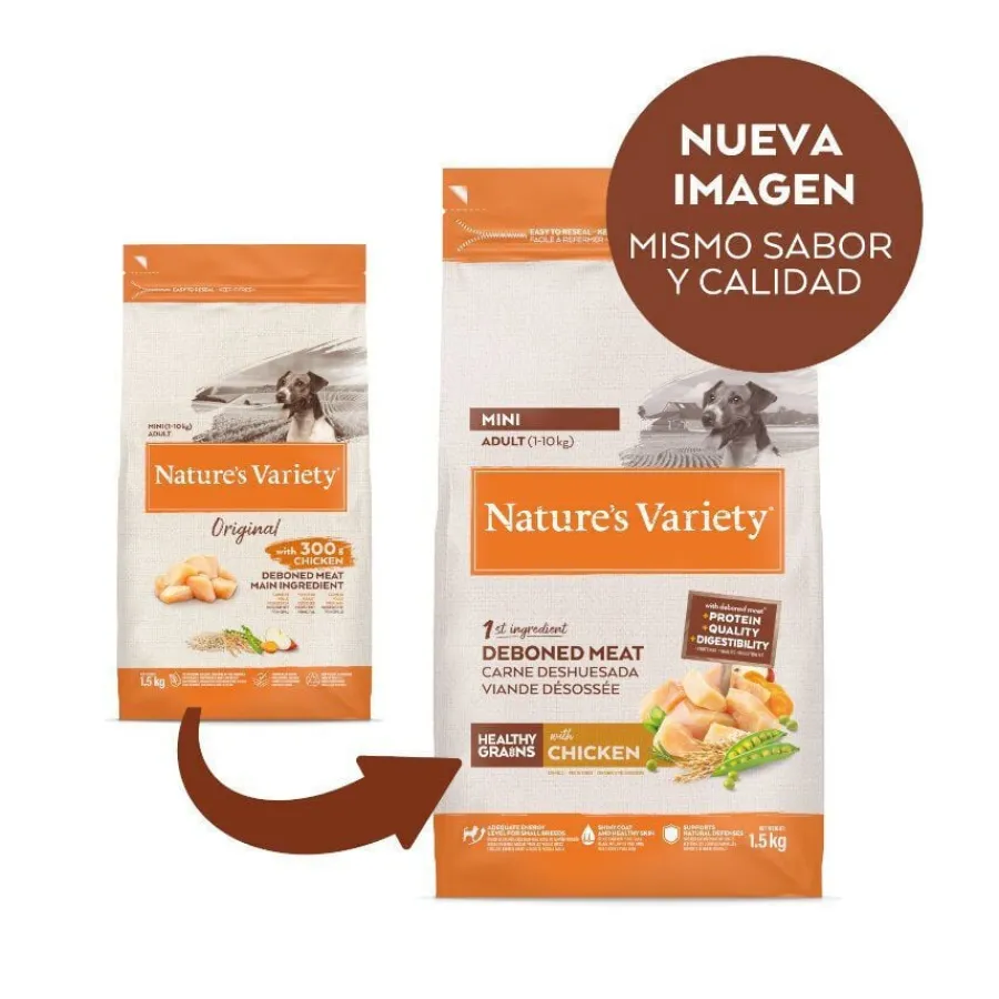 Nature's Variety Healthy Grains Adult Mini Pollo pienso para perros Hot