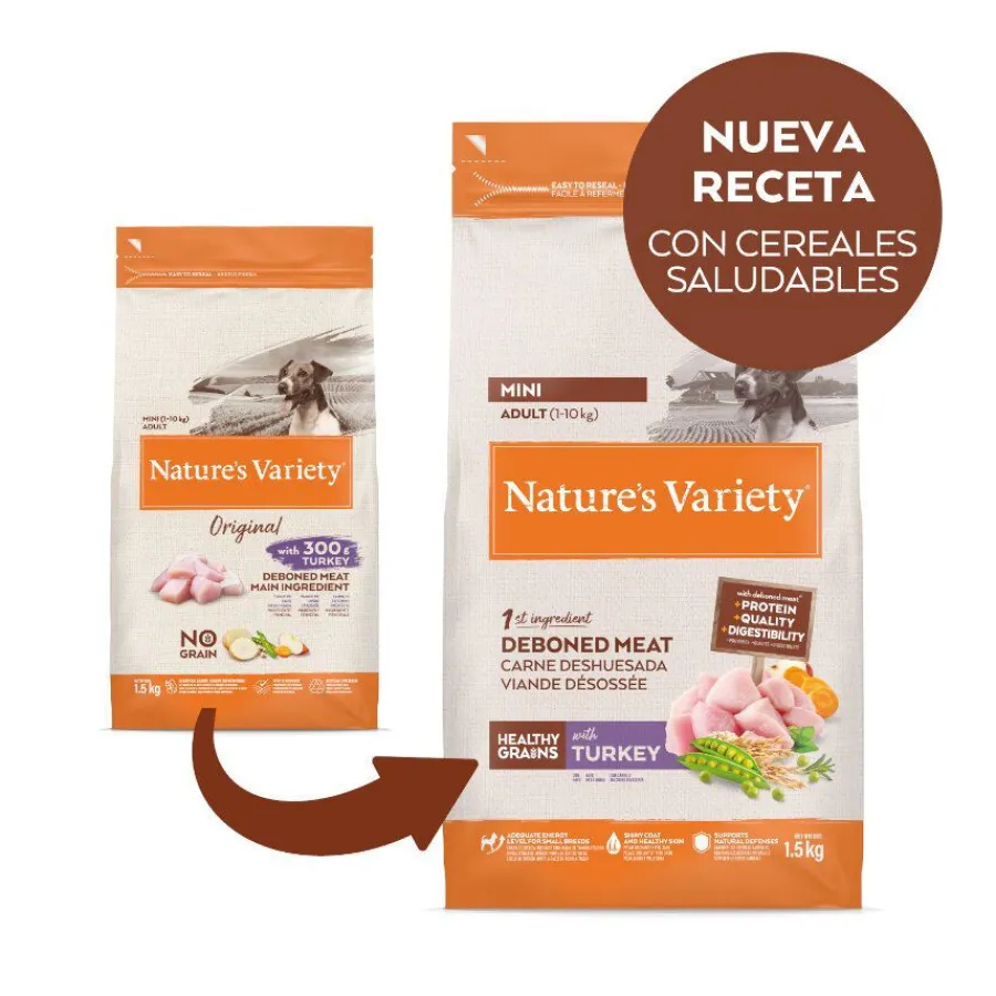 Nature's Variety Healthy Grain Adult Mini Pavo pienso para perros Outlet