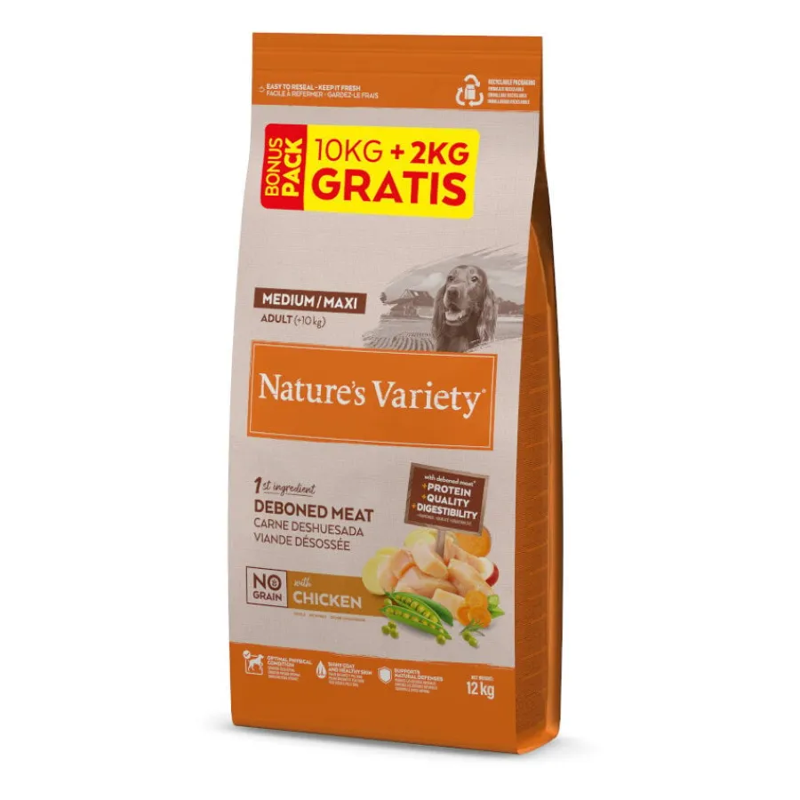 Nature's Variety No Grain Adult Medium Maxi Pollo pienso para perros Outlet