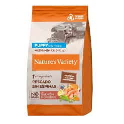 Nature's Variety No Grain Puppy Medium Maxi Salmón pienso para perros Discount