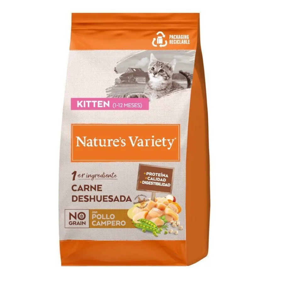 Nature's Variety No Grain Kitten Pollo pienso para gatos