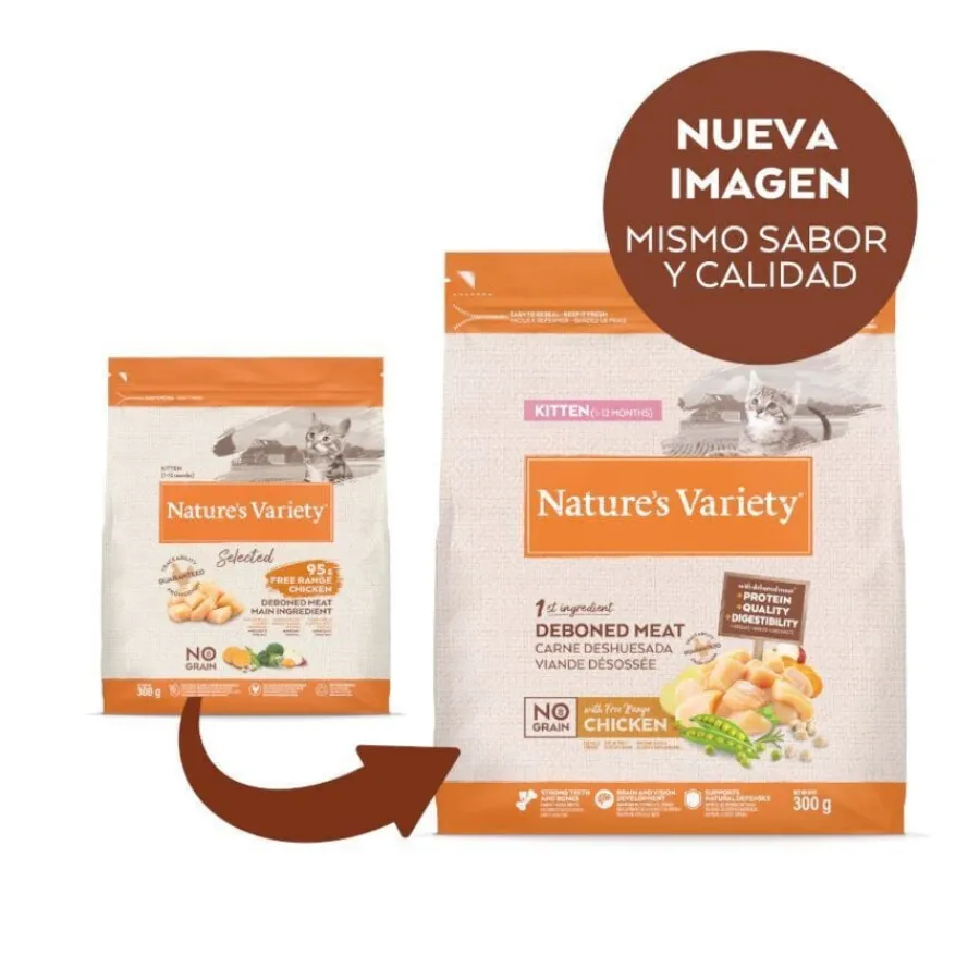 Nature's Variety No Grain Kitten Pollo pienso para gatos