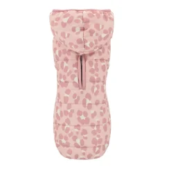 Nayeco Leopardo Chaqueta con Capucha Rosa para perros