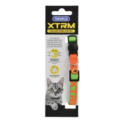 Nayeco X-Trm Neon Flash Verde y Naranja collar para gatos Outlet