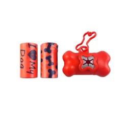 Nova Clean Pack Porta Bolsas Rojo + 60 Bolsas para heces de perros