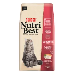 NutriBest Adult Sensitive Salmón y Arroz pienso para gatos Hot