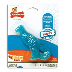 Nylabone Dino Hueso Mordedor Azul de Nylon para perros New