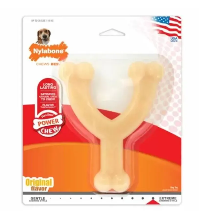 Nylabone Dura Chew Wishbone Hueso Mordedor para perros Clearance