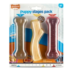 Nylabone Trío de Mordedores con Sabor a Pollo, Bacon y Carne para cachorros Discount
