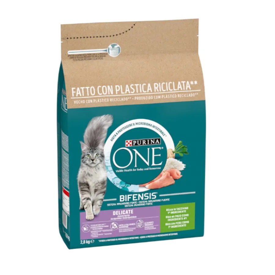 Purina One One Sensitive Bifensis Pavo y Arroz pienso para gatos New