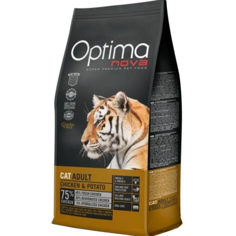 Optimanova Optima Nova Grain Free Pollo y Patata pienso para gatos Sale