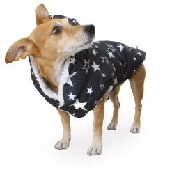 Outech Chubasquero de estrellas con borreguito para perros Online
