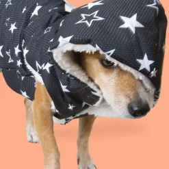 Outech Chubasquero de estrellas con borreguito para perros Online