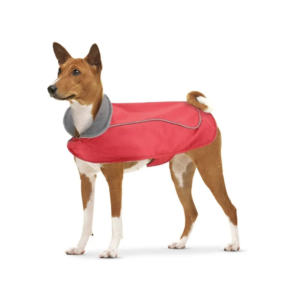 Outech Chubasquero rojo con capucha para perros Hot