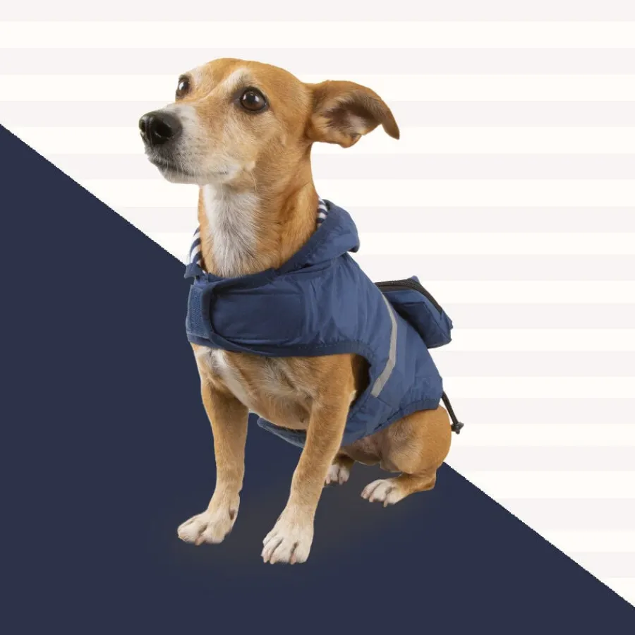 Outech Impermeable con Bolsillo Azul Marino para perros New