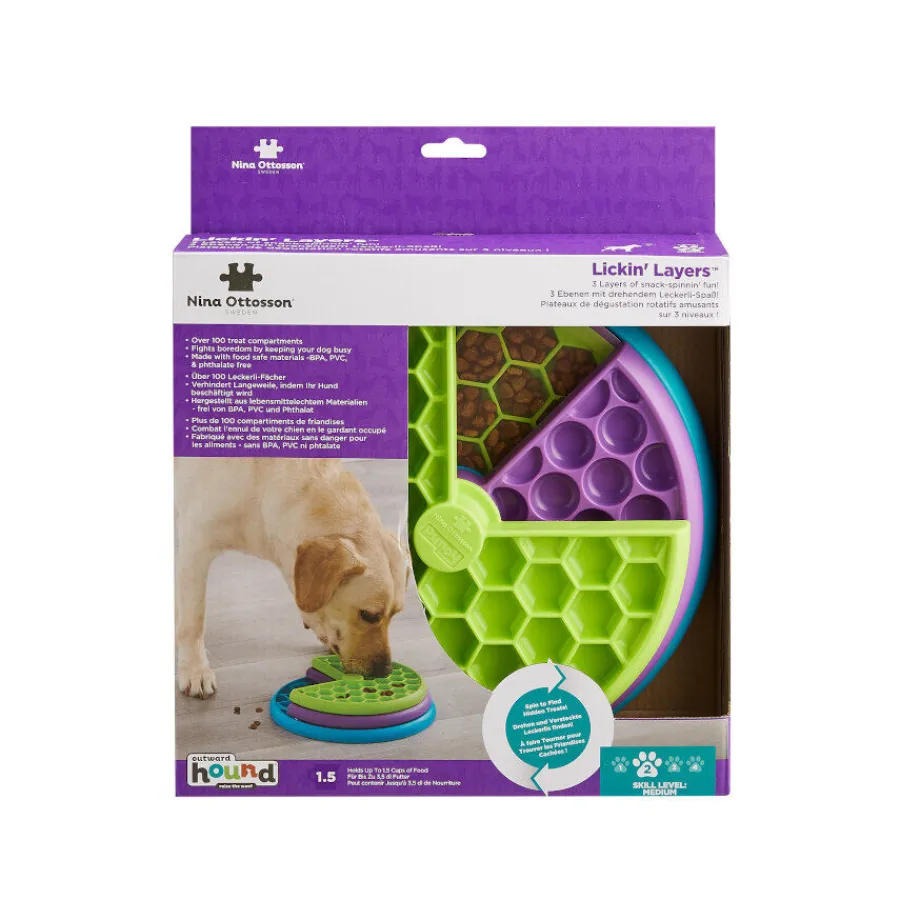 Outward Hound Lickin' Layers Juguete Interactivo con Chuches para perros Outlet