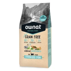 Ownat Just Grain Free Esterilizado Pescado pienso para gatos Online