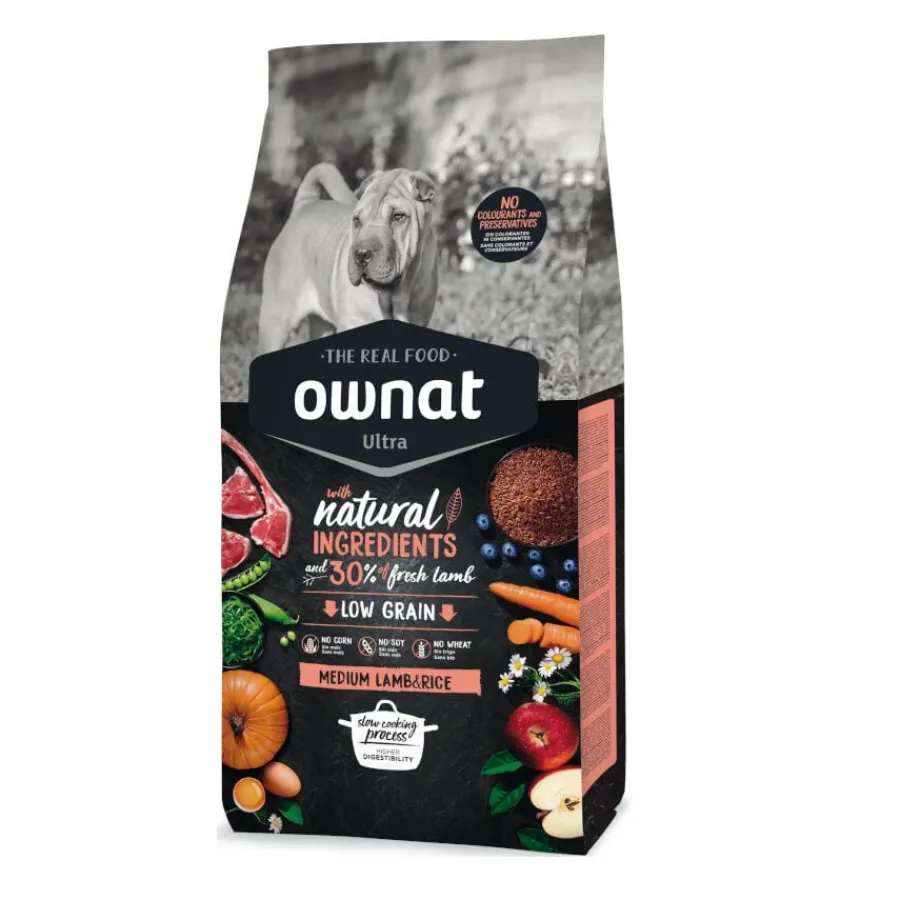 Ownat Medium Ultra Cordero y Arroz pienso para perros Sale