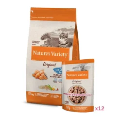 Nature's Variety Pack Comida Gatos Esterilizados Healthy Grains Salmón Best