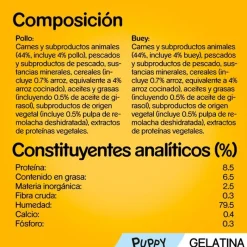 Pedigree Pollo y Buey con Arroz Gelatina en Bolsita para Cachorros - Multipack New