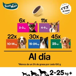 Pedigree Tasty Mini Snacks Sabor Queso y Buey para Perros