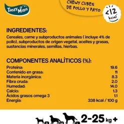 Pedigree Tasty Mini Snacks Sabor Pollo y Pato para Perros