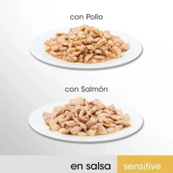 Perfect Fit Adult Sensitive Sterelized Pollo y Salmón sobre en salsa para gatos