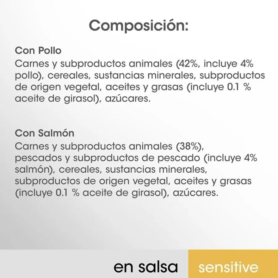 Perfect Fit Adult Sensitive Sterelized Pollo y Salmón sobre en salsa para gatos