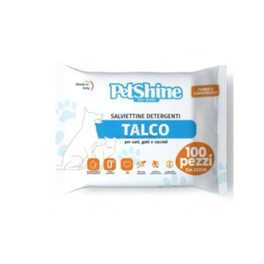 PetShine Toallitas Húmedas de Talco para perros – Pack Económico