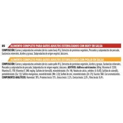 Pro Plan Adult Sterilised Maintenance Pollo y Buey en Salsa sobre para gatos Sale