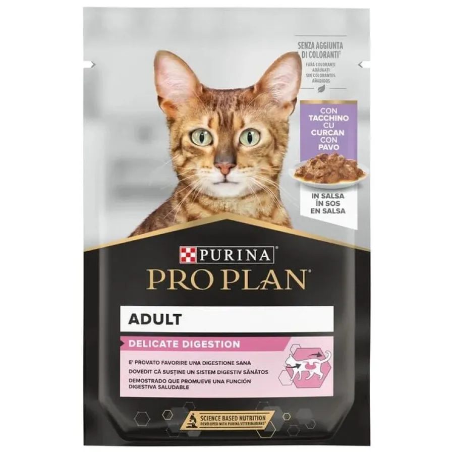 Pro Plan Delicate Digestion con Pavo en Salsa para gatos Discount