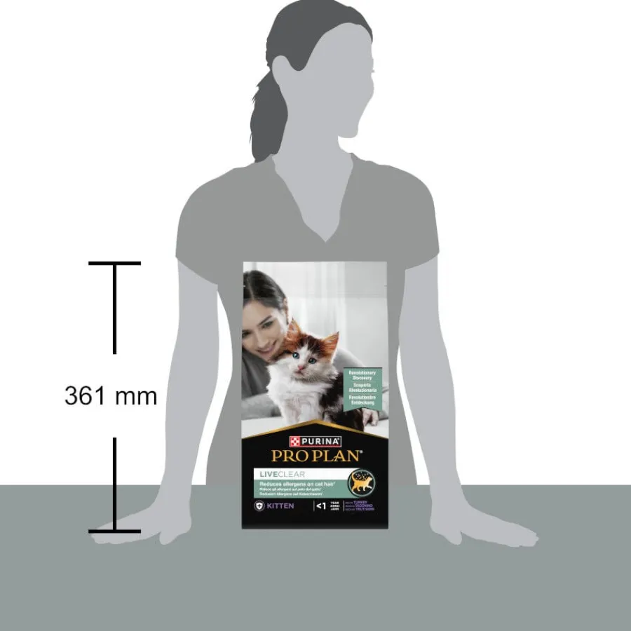 Pro Plan Live Clear Kitten menos de 1 año Pavo pienso para gatitos Clearance