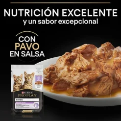 Pro Plan NutriSavour Feline Kitten Pavo en salsa sobre para gatitos Clearance