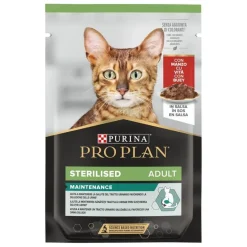 Pro Plan Sterilised Maintenance sobre con Buey en salsa para gatos Hot