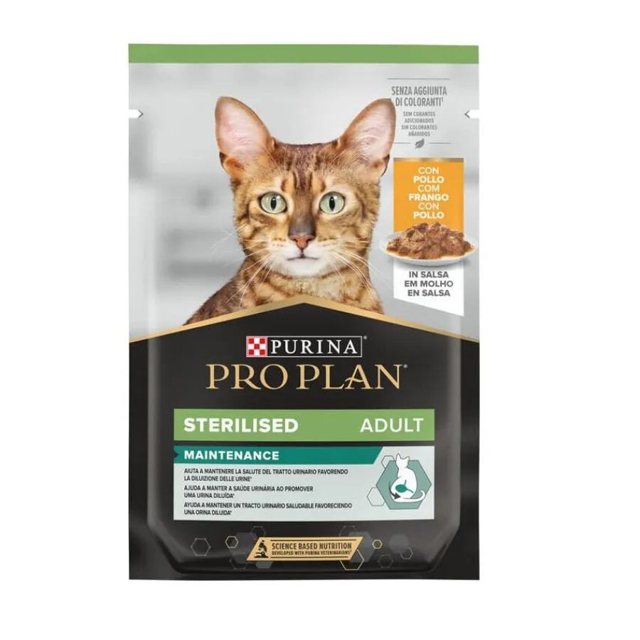Pro Plan Sterilised Maintenance sobre con Pollo en salsa para gatos Best