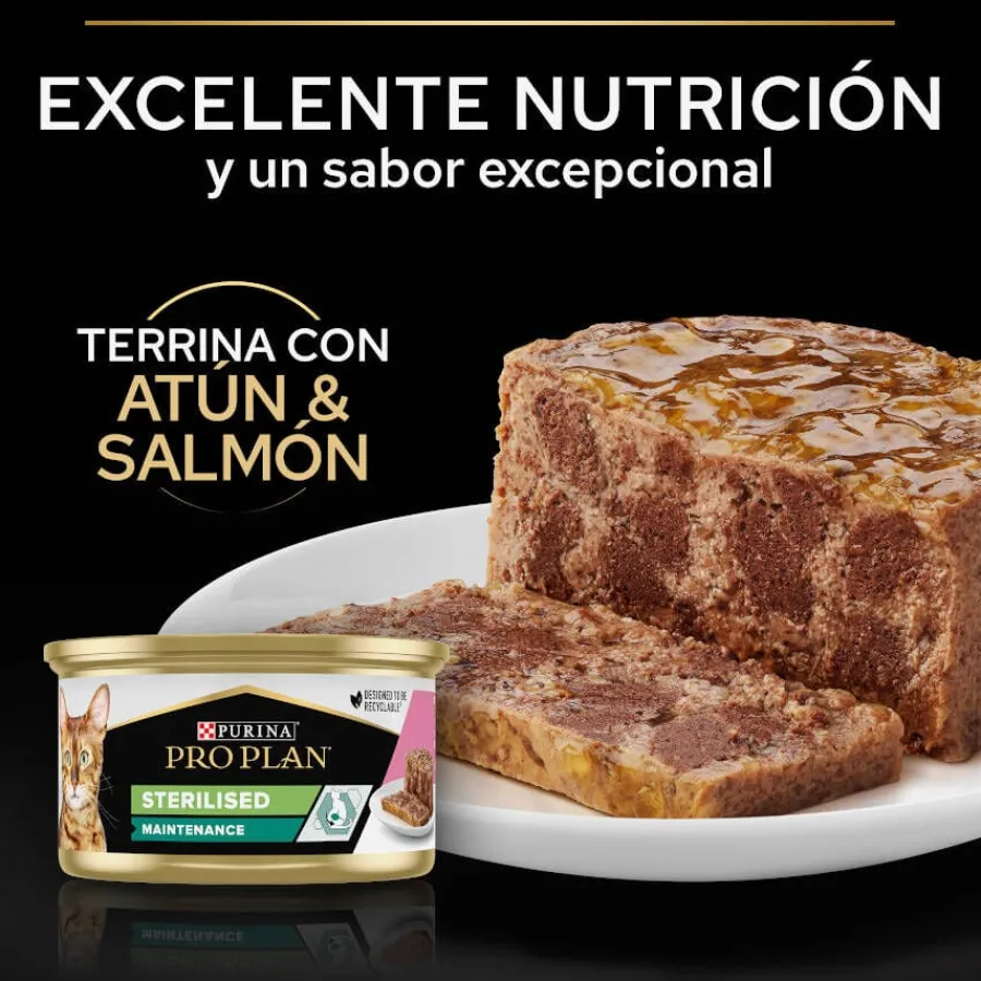 Pro Plan Sterilised Maintenance Terrina con atún y salmón para gatos Discount