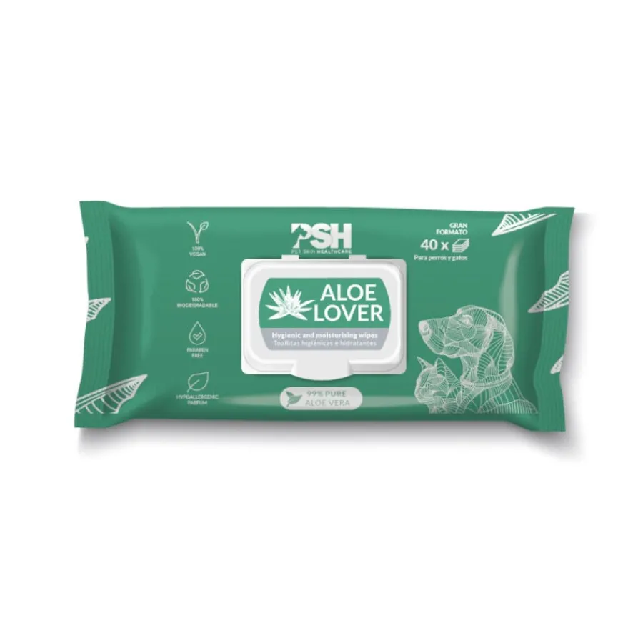 PSH Aloe Lover Toallitas Húmedas para perros y gatos New