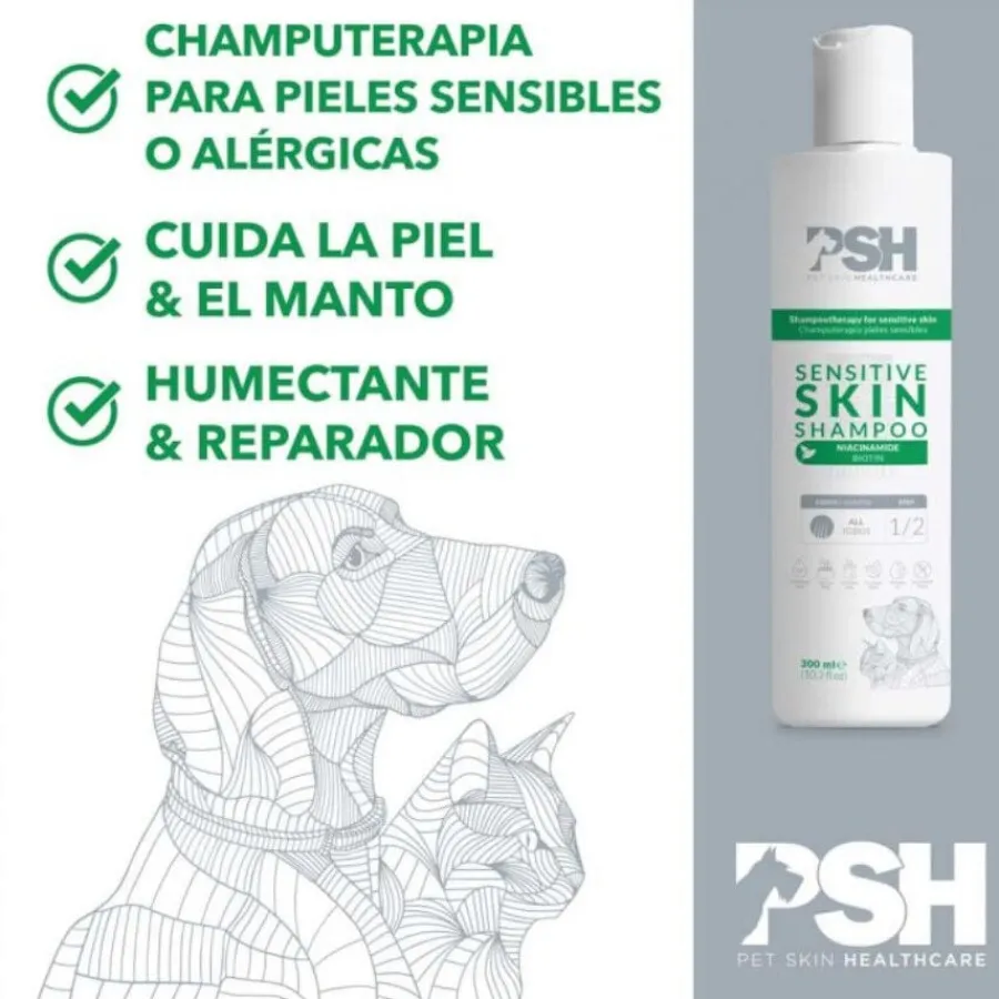 PSH Sensitive Skin Champú para perros y gatos Discount